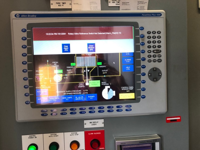Industrial HMI panel used for machine control